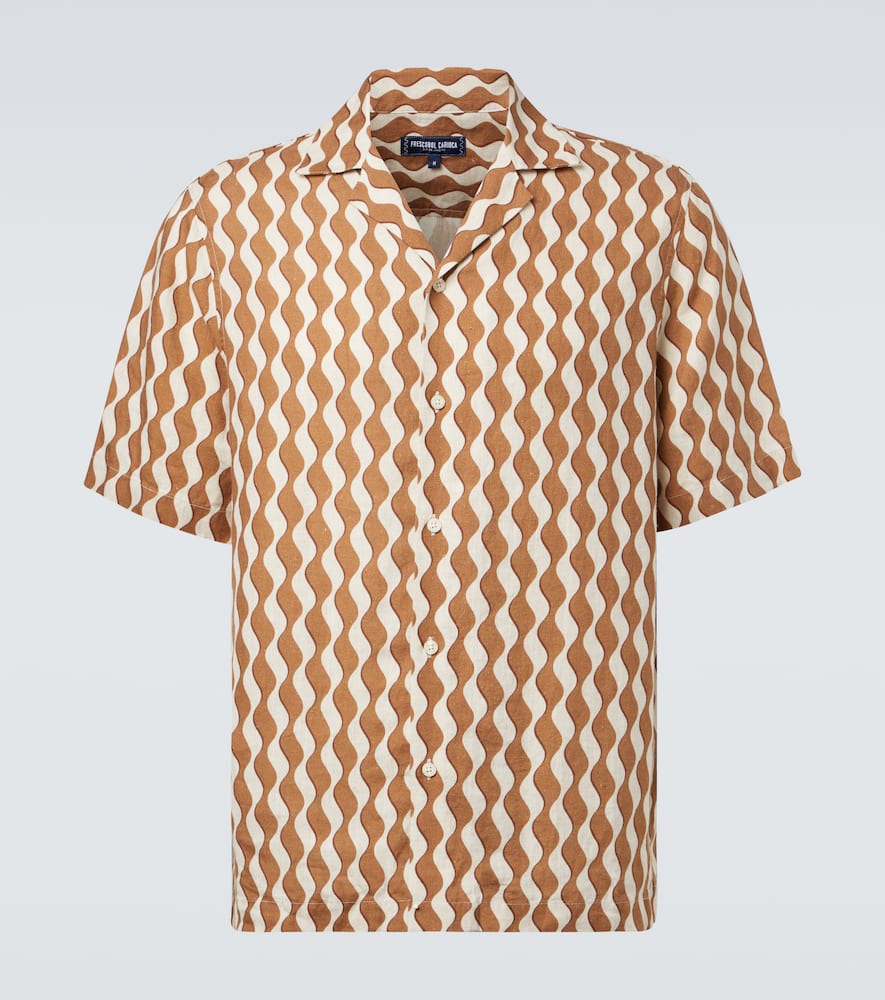 Roberto printed linen shirt