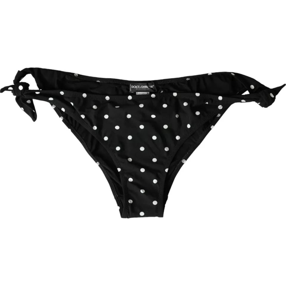 Polka Dot Bikini Bottom — Black