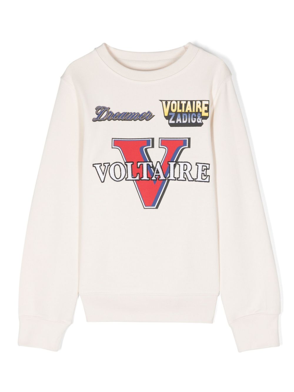 Embroidered-logo cotton sweatshirt - Neutrals
