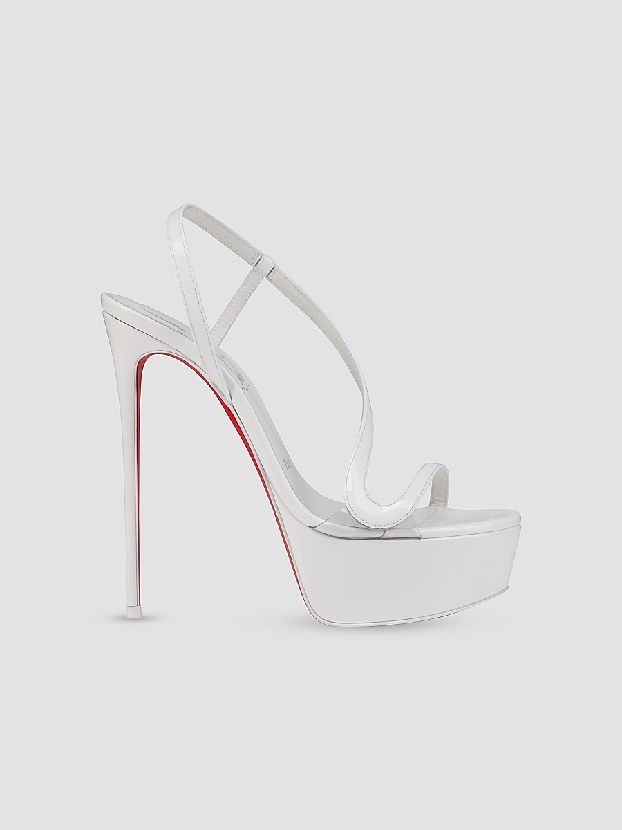 Women's Rosalie Alta 150MM Patent Leather Platform Sandals - Bianco