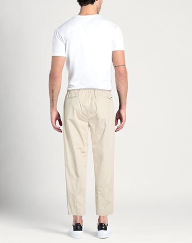 Man Pants Cream Size 36 Cotton, Elastane