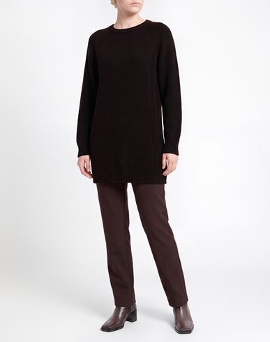 Woman Mini dress Dark brown Size M Acrylic, Wool, Viscose, Alpaca wool