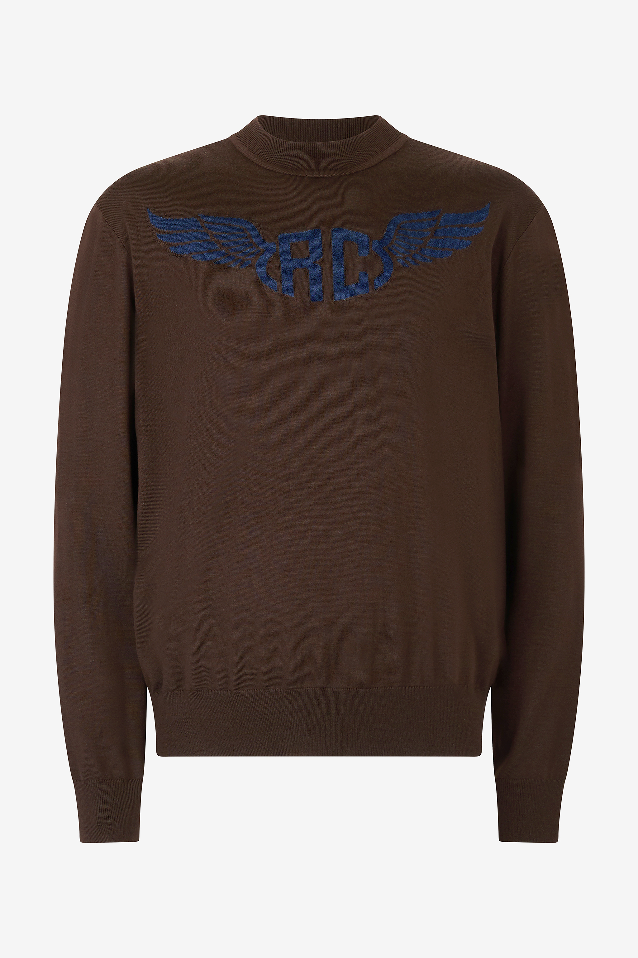 Wool Sweater With Winged Logo