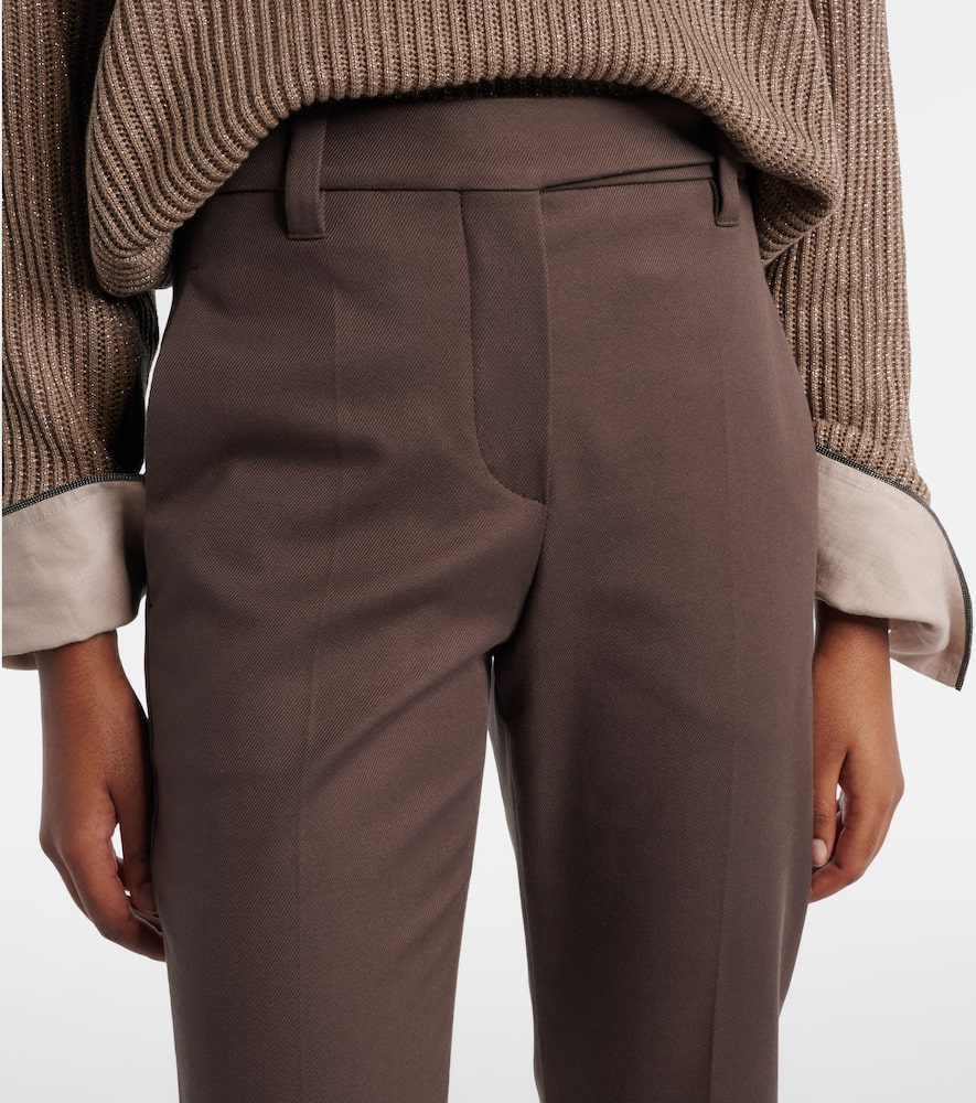 Monili cotton-blend slim pants