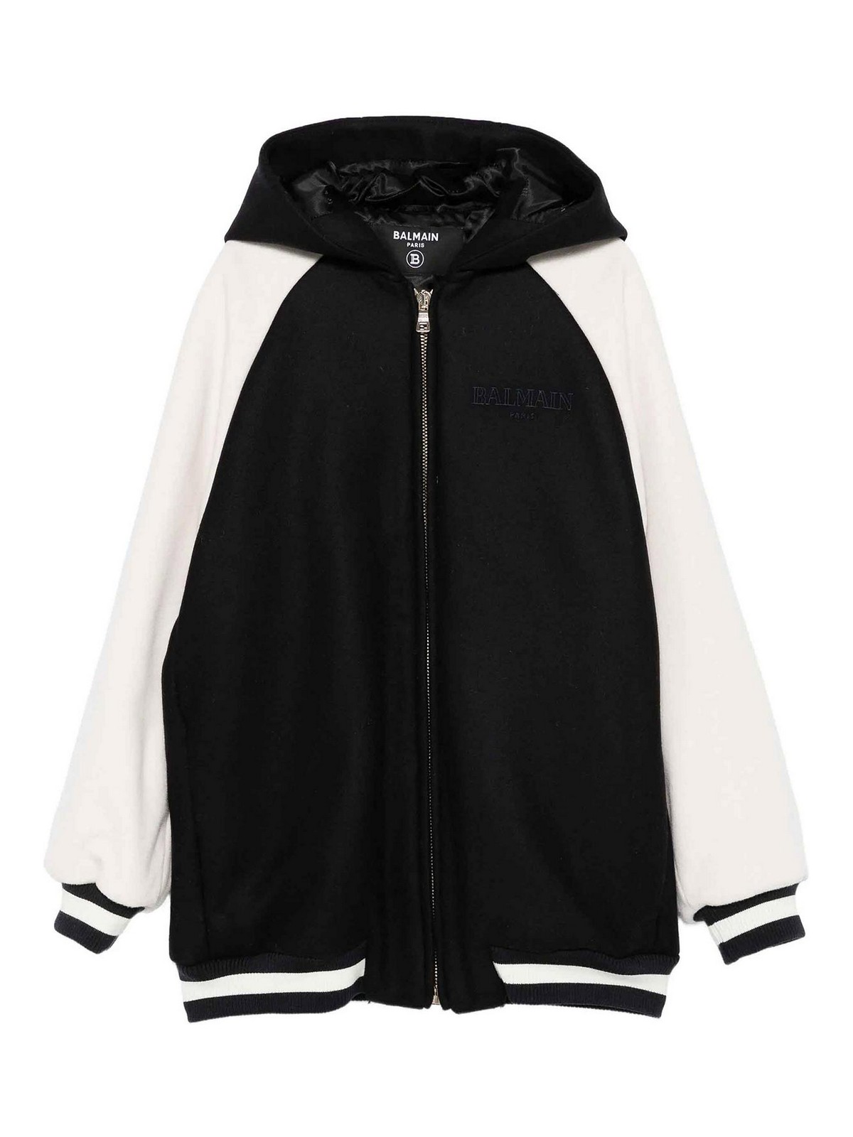 Two-tone jacket with hood