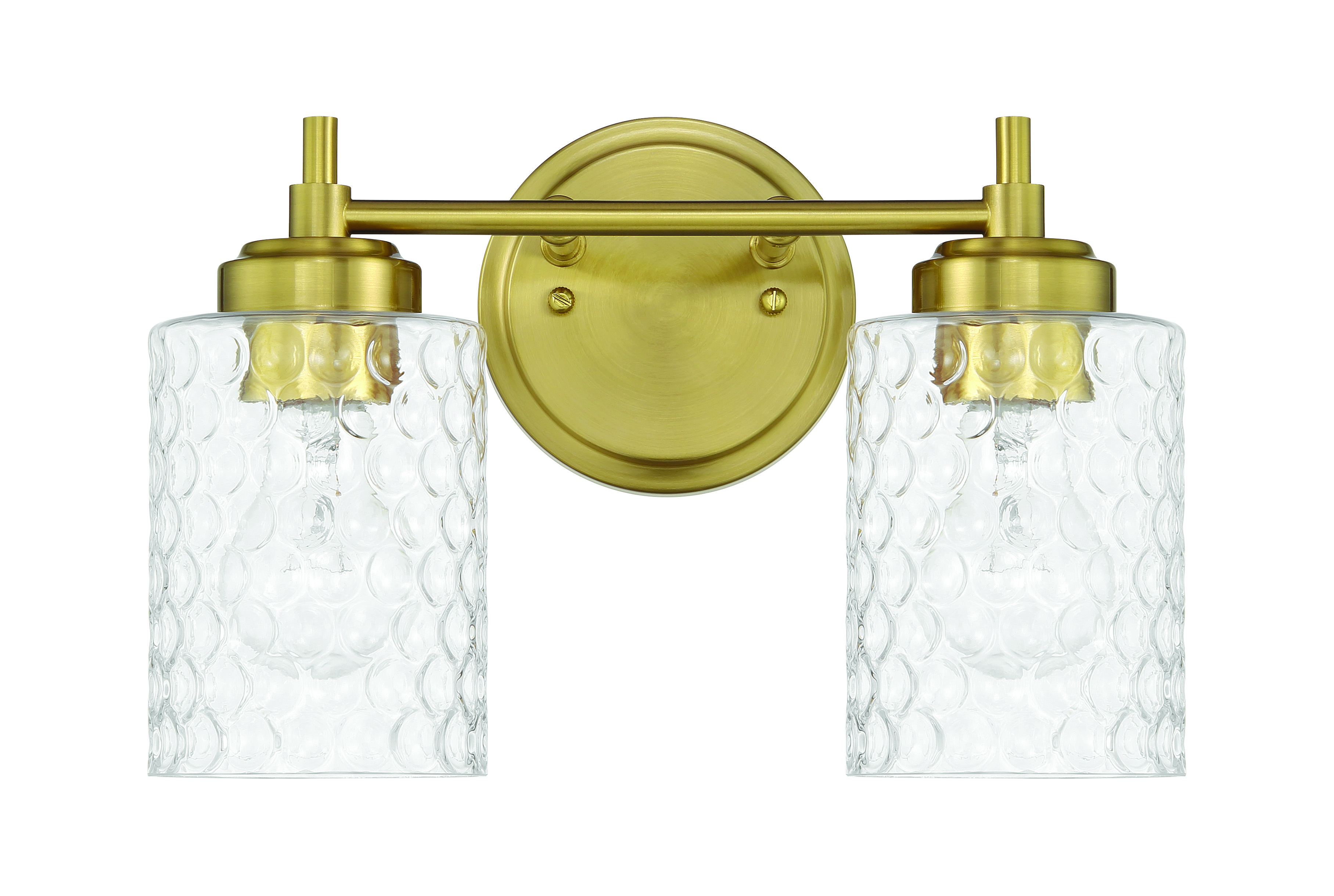 Satin Brass Bathroom Vanity Light from the Claire Collection