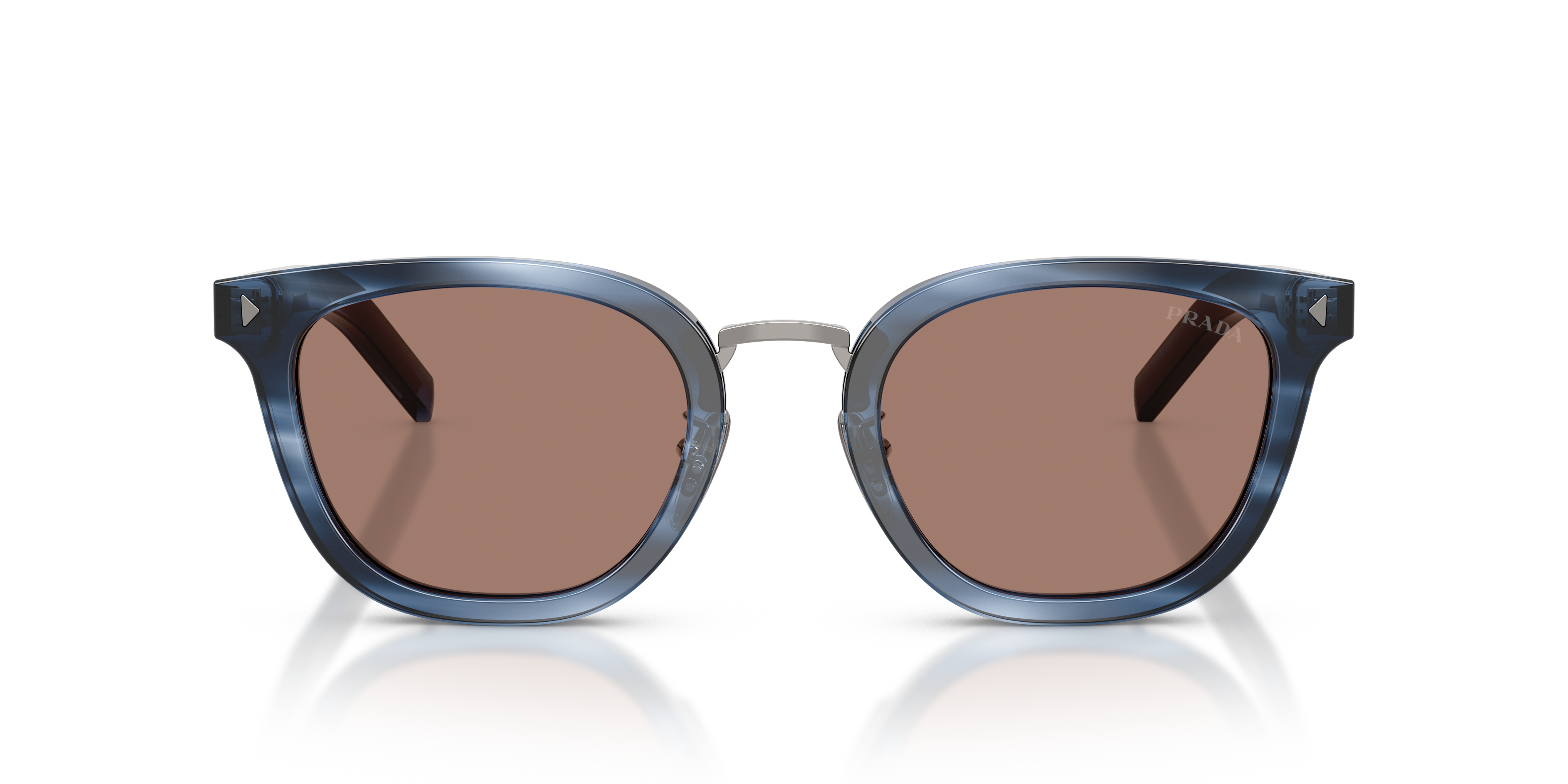 Prada Man Prada PR C01SD 26F05D Sunglasses Acetate Blue Brown Cat Eye Norma
