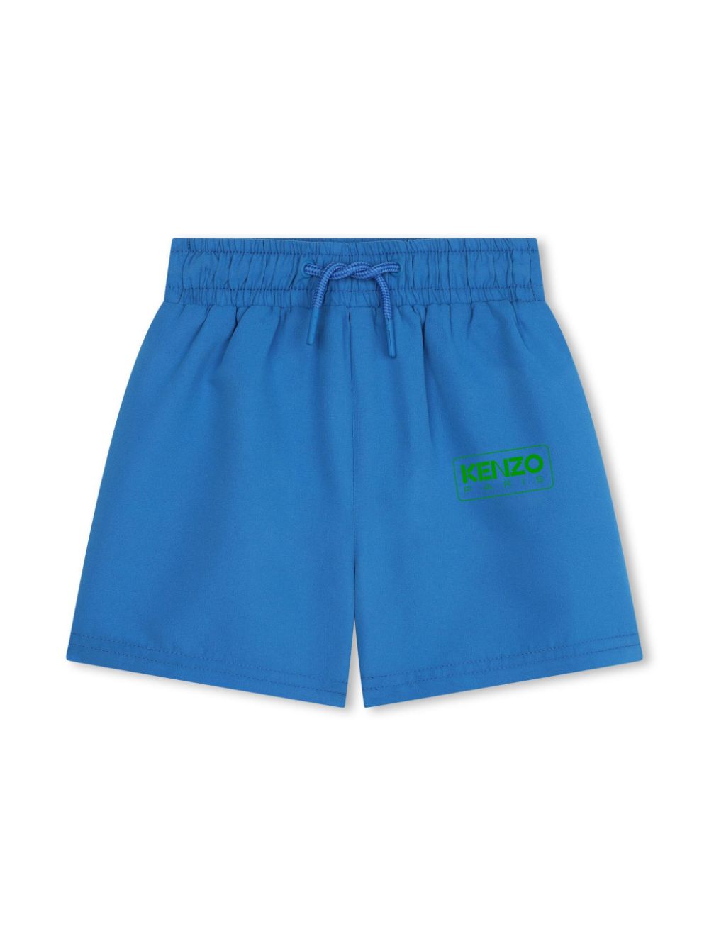 Logo-print drawstring swim shorts - Blue