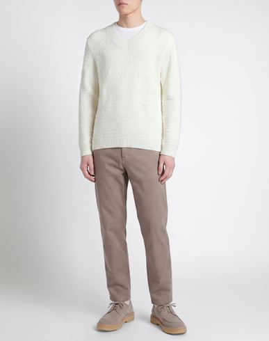 Man Sweater Cream Size S Modal, Wool