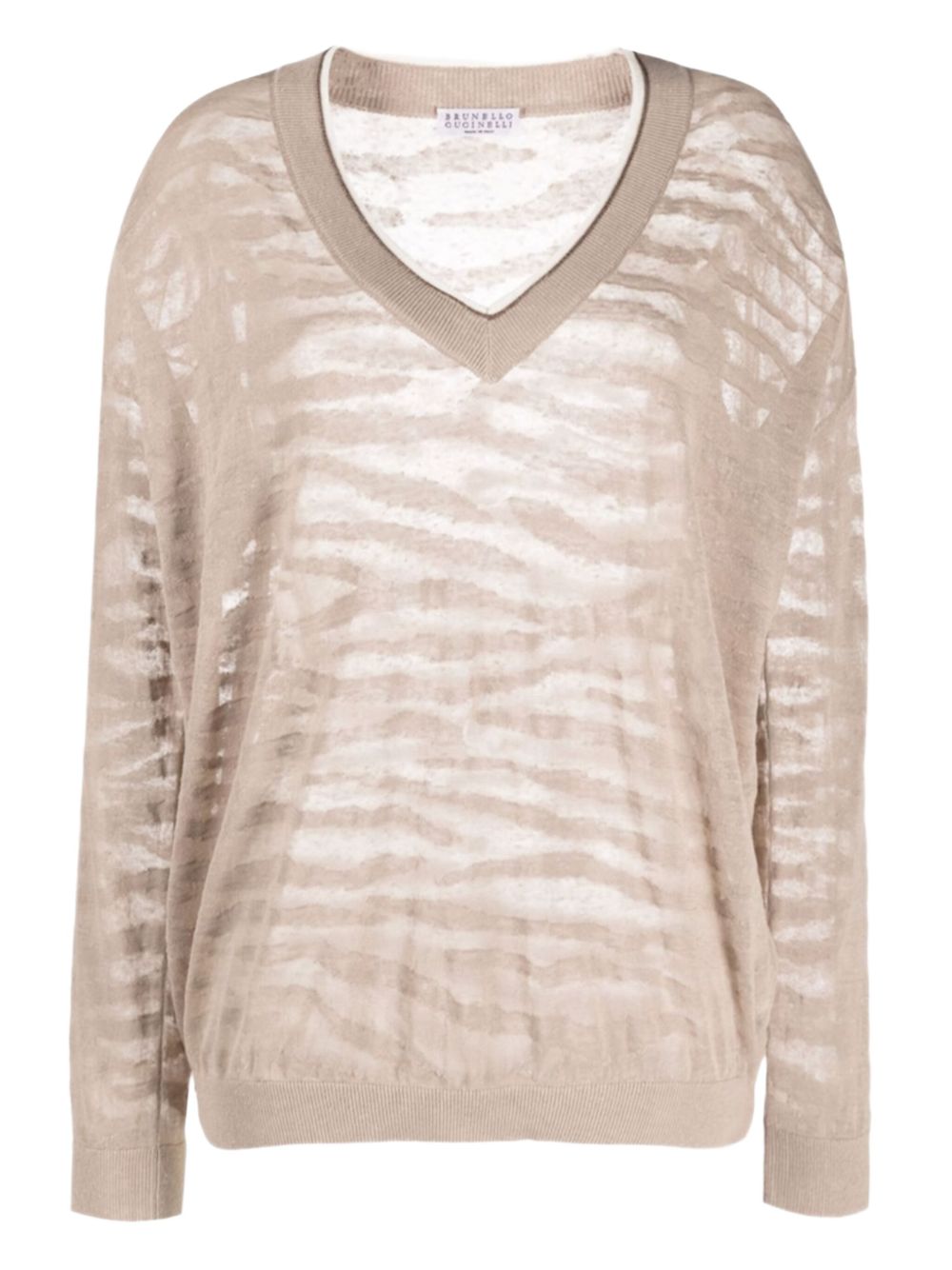 Brunello Cucinelli semi-sheer jumper - Neutrals