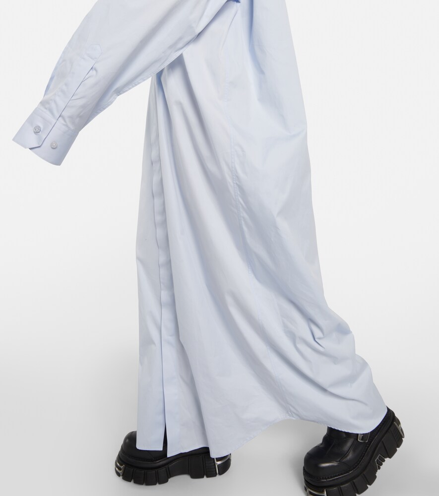 Deconstructed cotton shirt dress