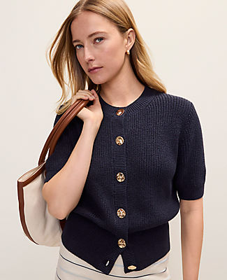 Ann Taylor Elbow Sleeve Cardigan