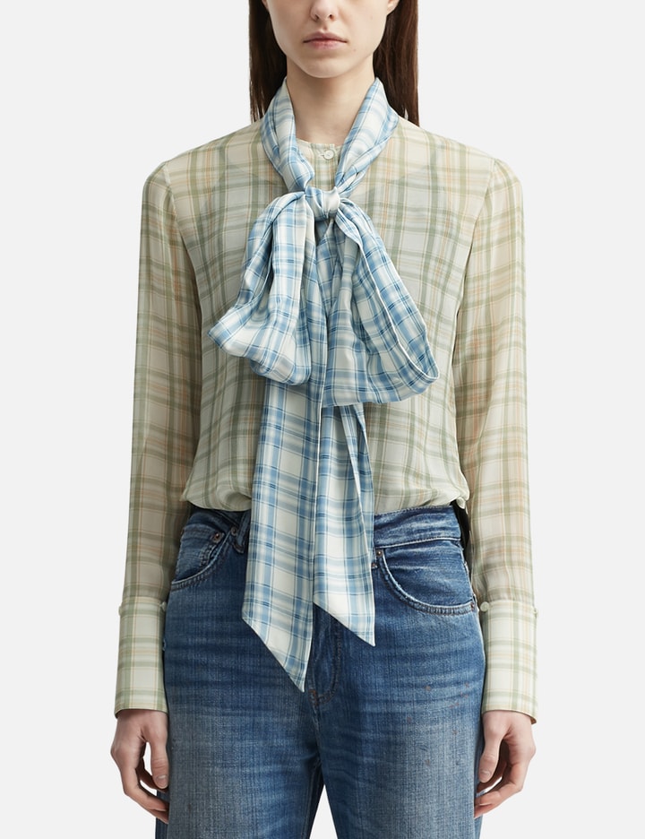Silk Blouse With Scarf