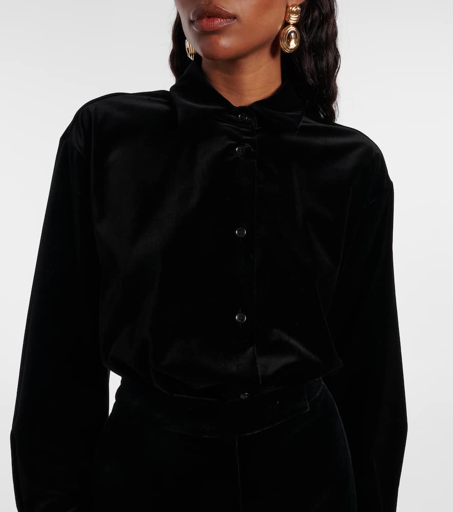 Cotton velvet bodysuit