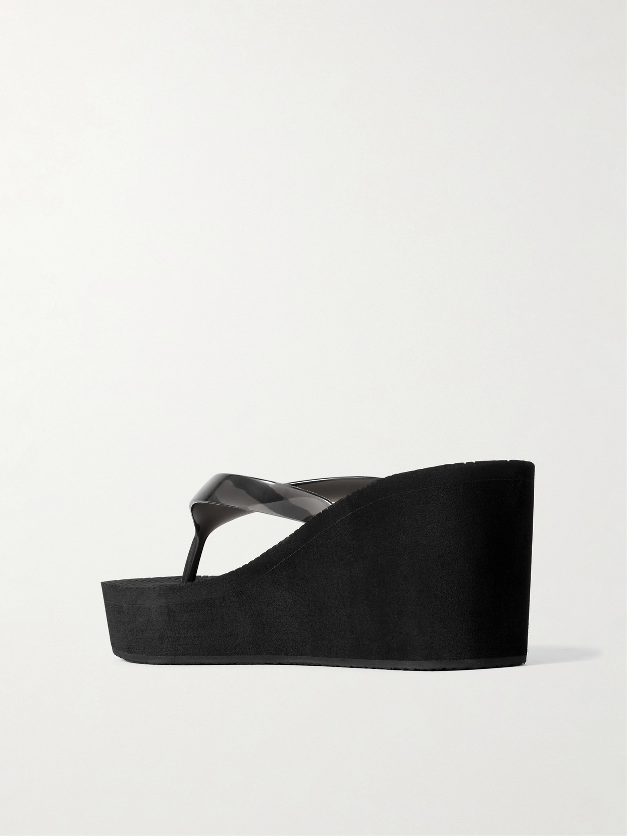 Etheria Pvc Wedge Flip Flops - Black
