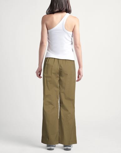 Woman Pants Military green Size 8 Cotton