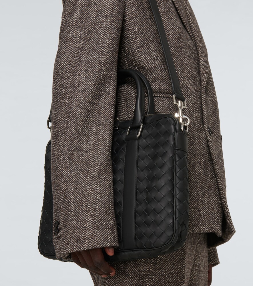 Intrecciato Hydrology leather briefcase