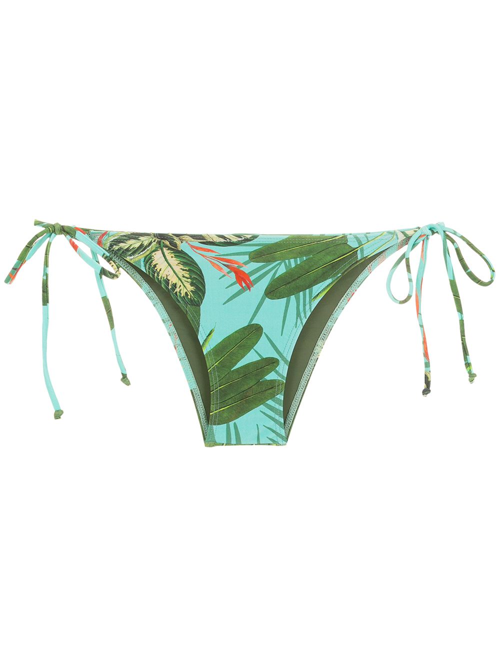 Thai tropical print bikini bottoms - Green