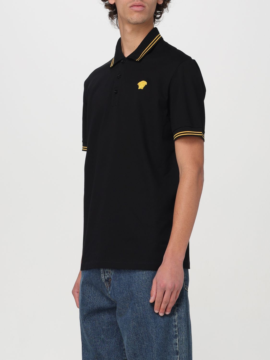 Polo Shirt Men color Black