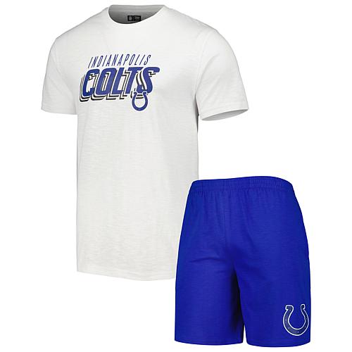 Men's Royal/White Indianapolis Colts Downfield T-Shirt & Shorts Sleep Set