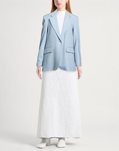 Woman Blazer Light blue Size 6 Polyester, Viscose, Elastane