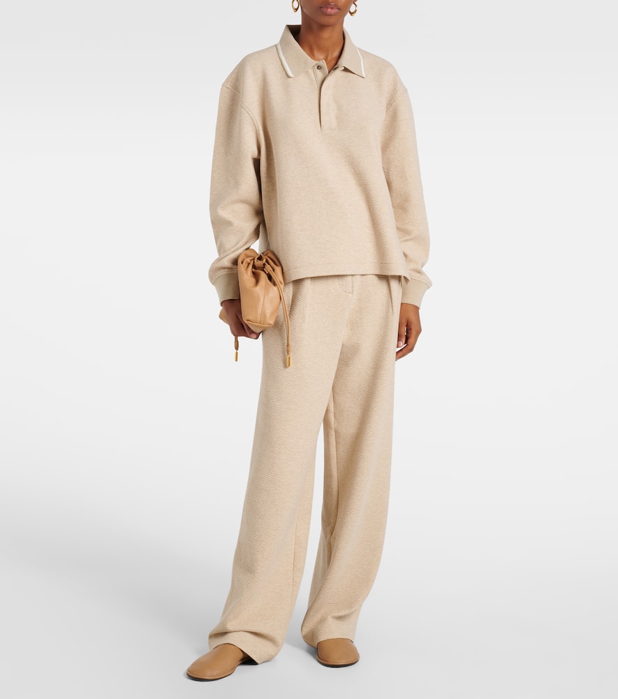 White Label Tristan cloqué wide-leg pants