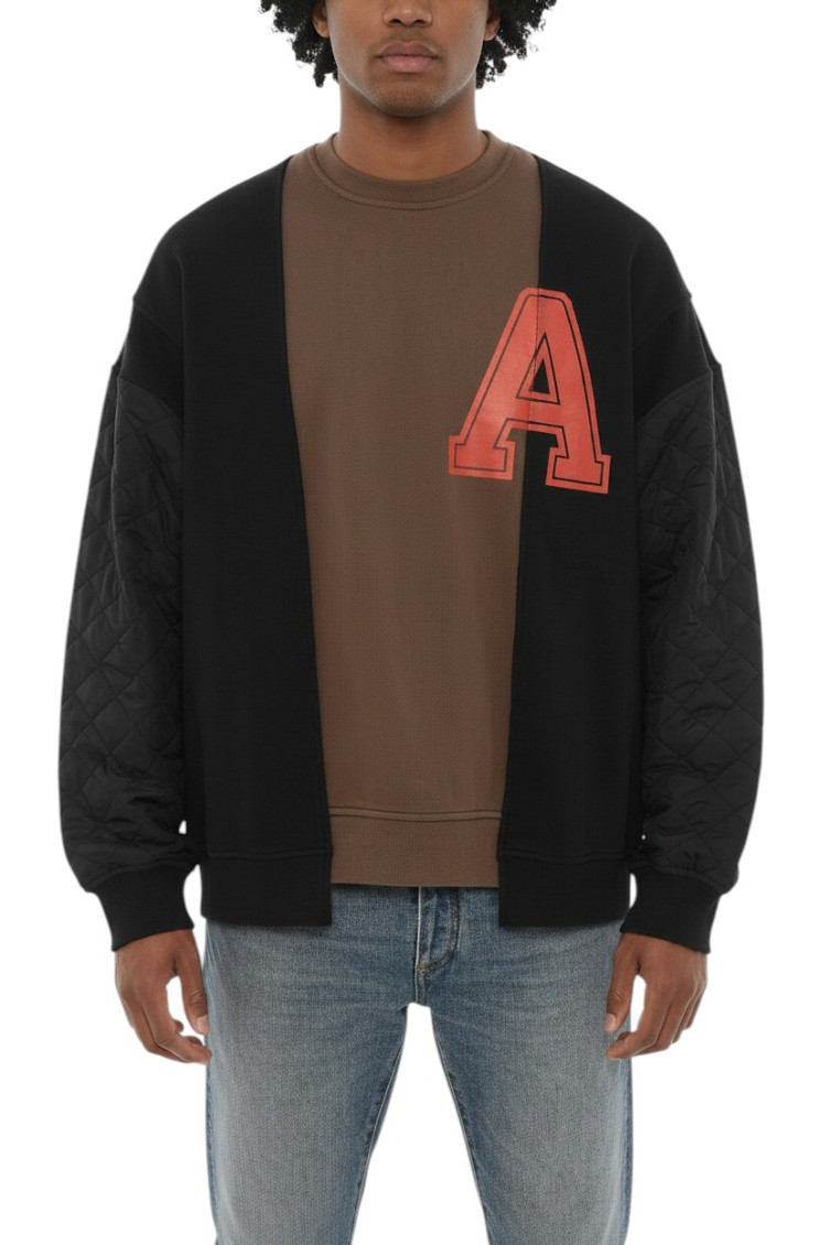 Letter-print long-sleeve sweatshirt