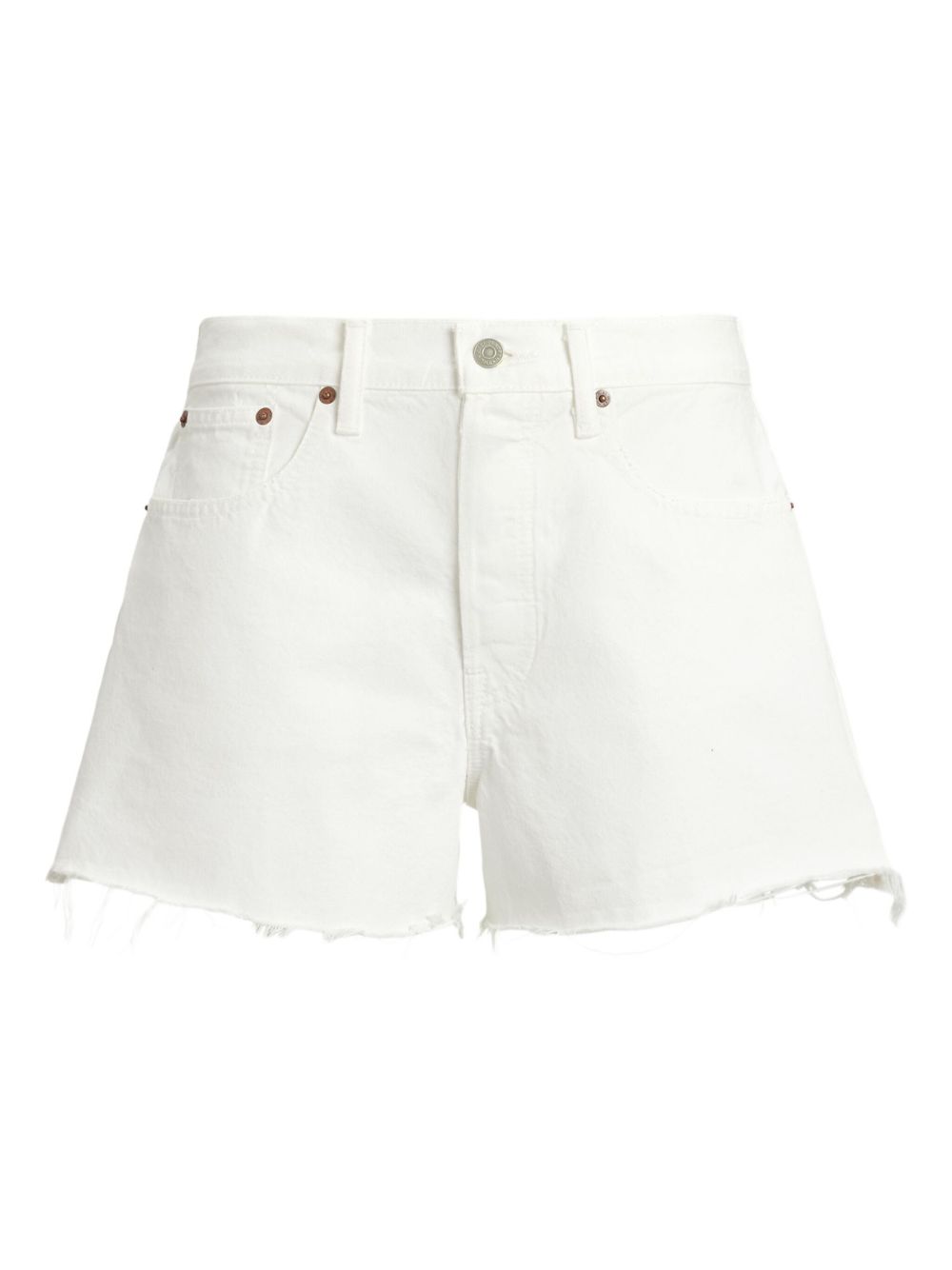 Polo Ralph Lauren frayed denim shorts - White