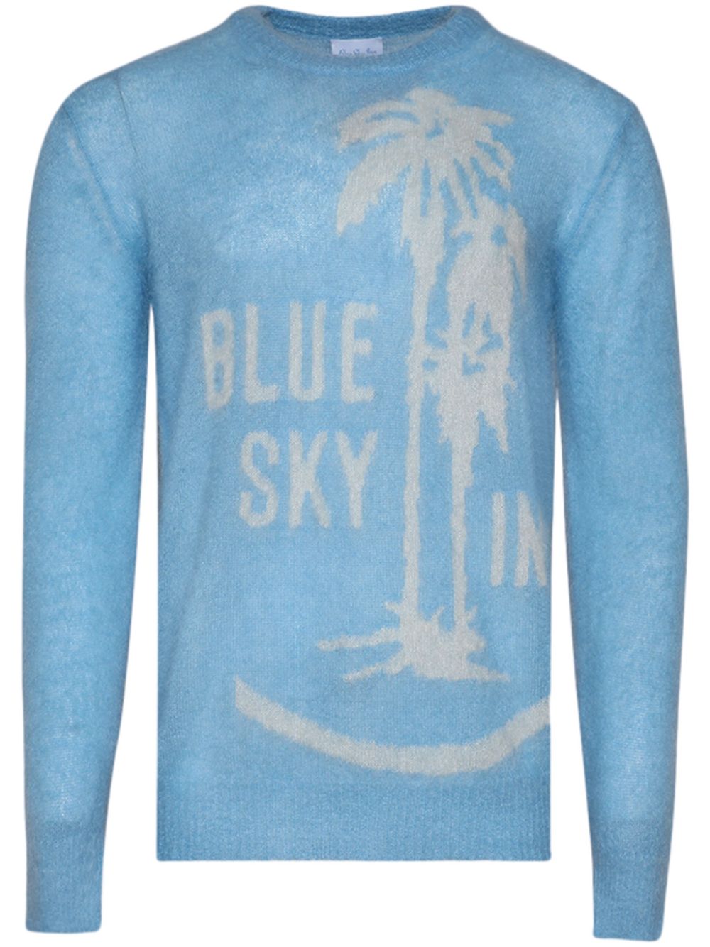 Palm print mohair jumper