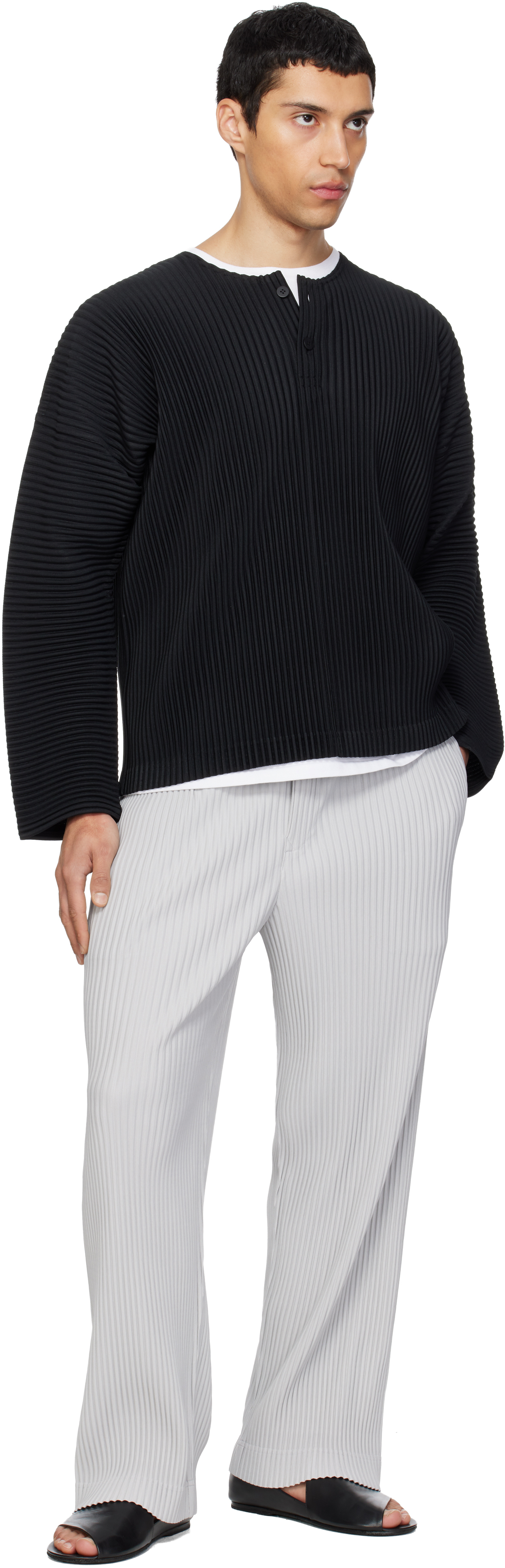 Black Monthly Colors February Henley