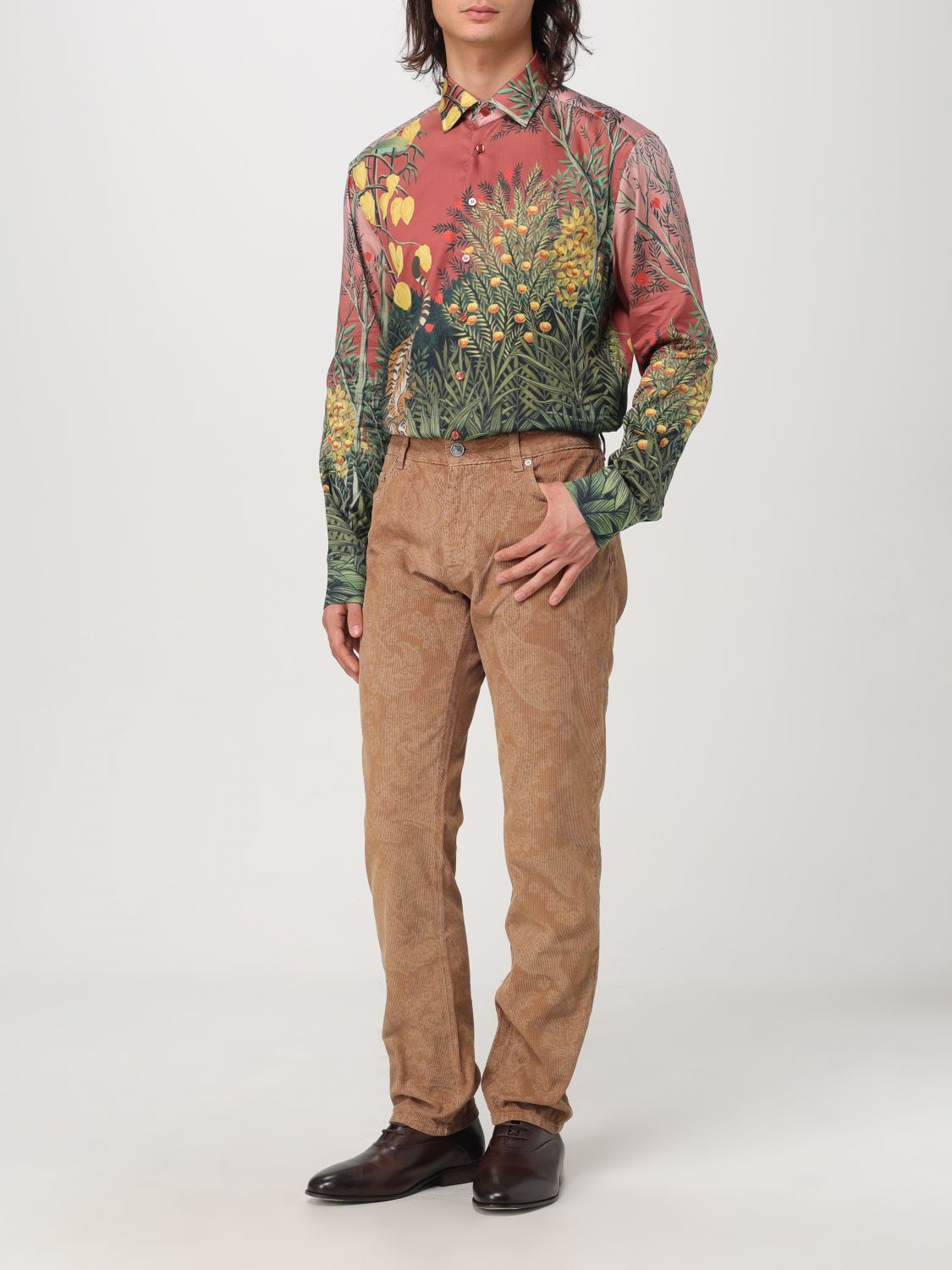Printed cotton shirt - Green