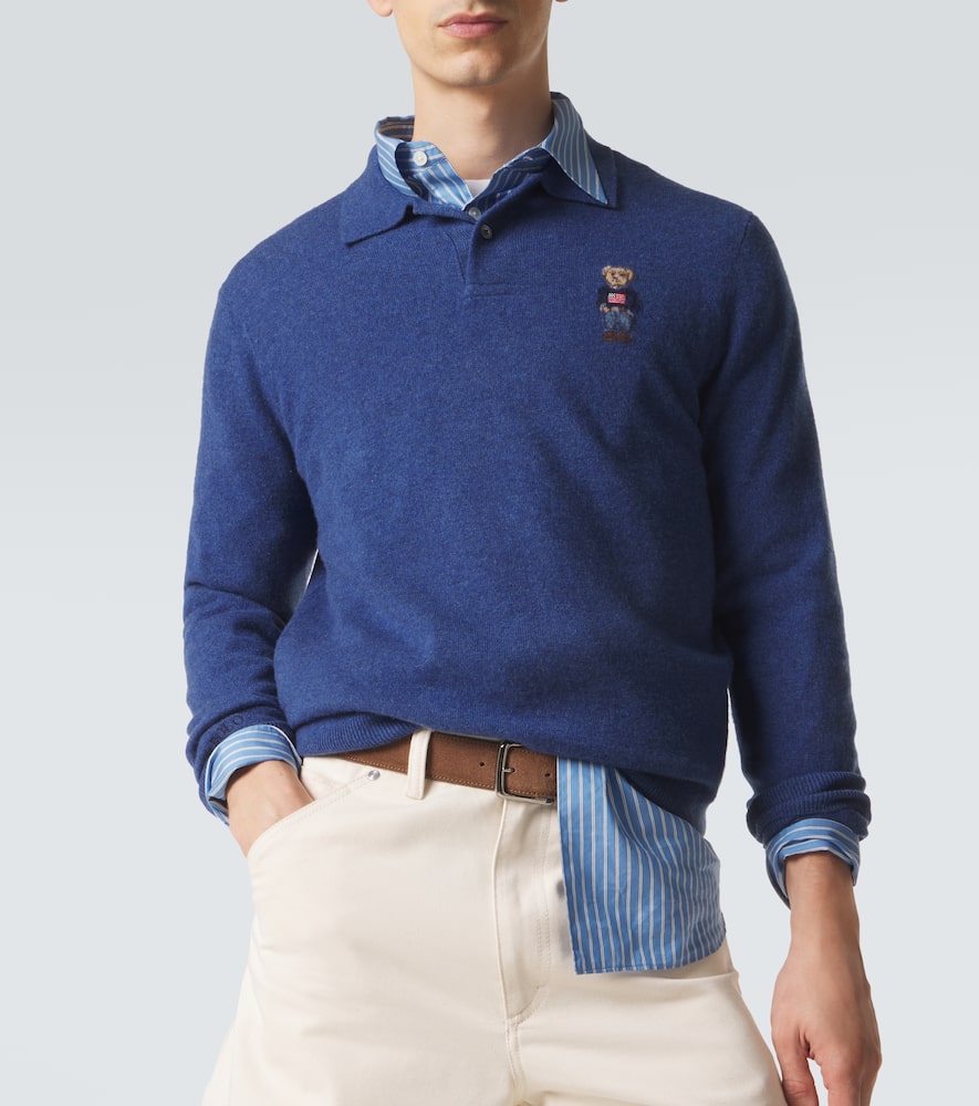 Polo Bear cashmere polo sweater