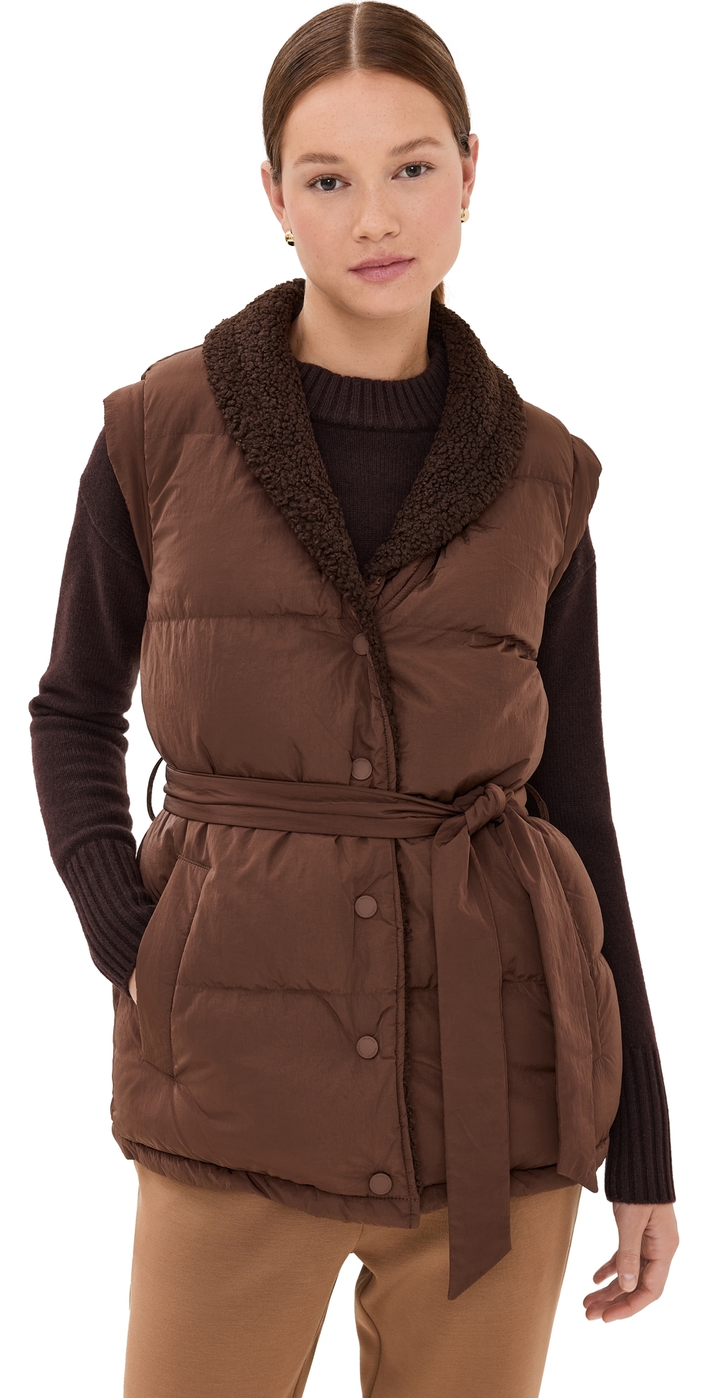 Lanville Reversible Gilet Chestnut/Coffee Bean