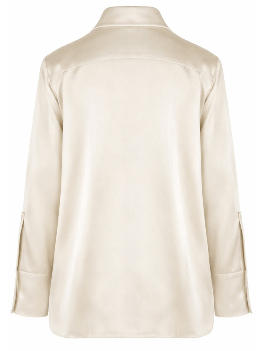 Jil Sander - shirt 132 bow detail satin finish