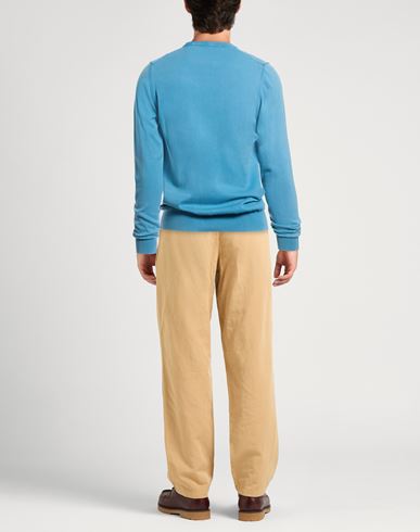Man Sweater Azure Size 40 Cotton
