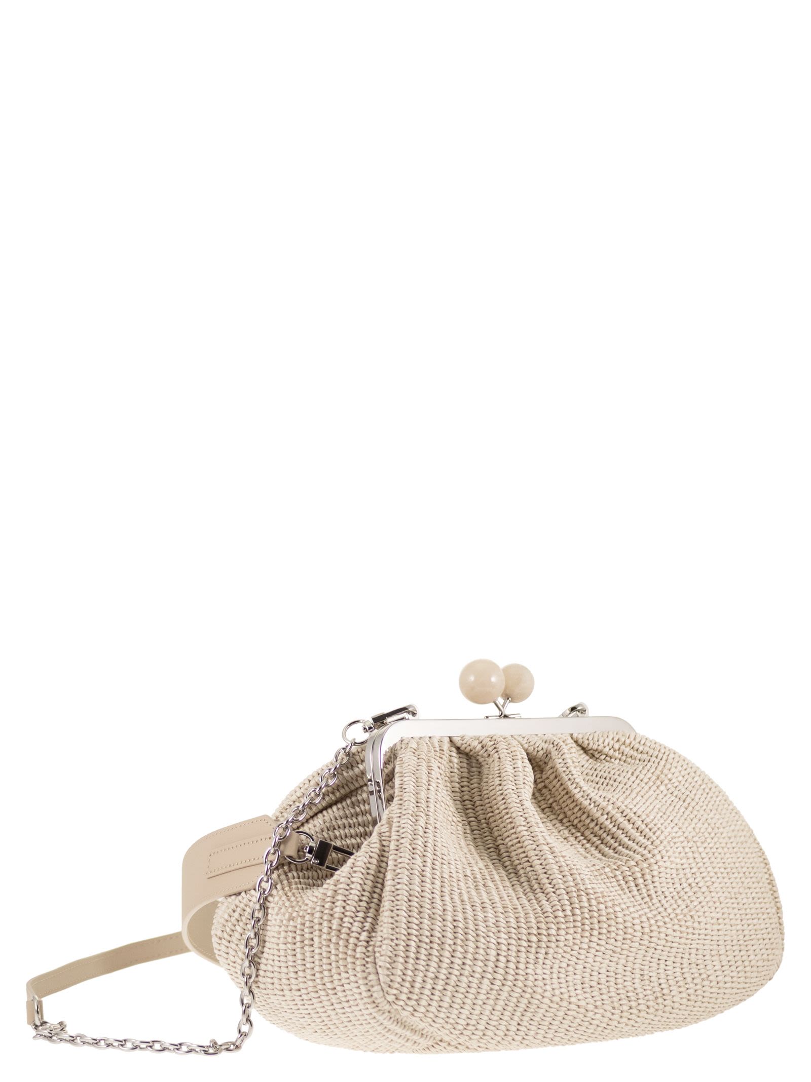 Weekend Maxmara Wkafortuna Pasticcino Bag Medium Raffia Effect