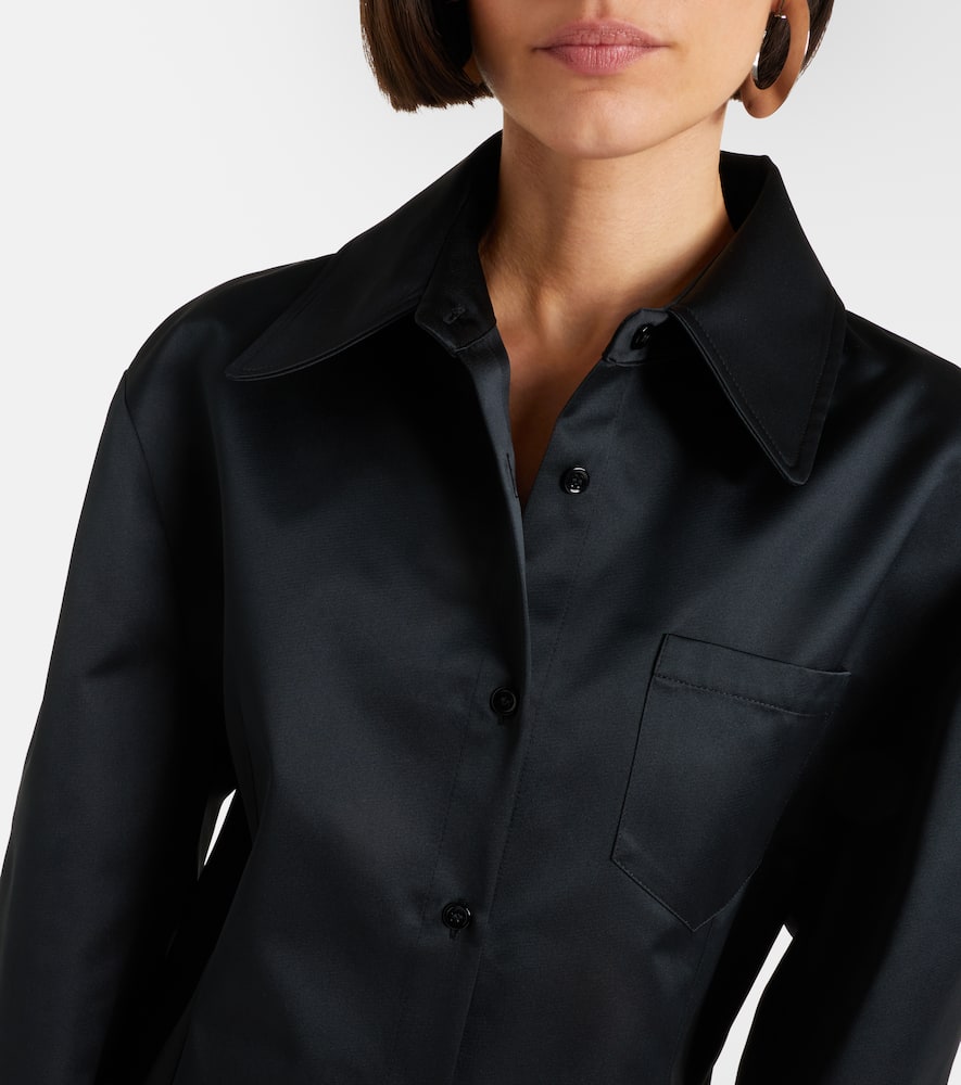 Akita satin shirt dress