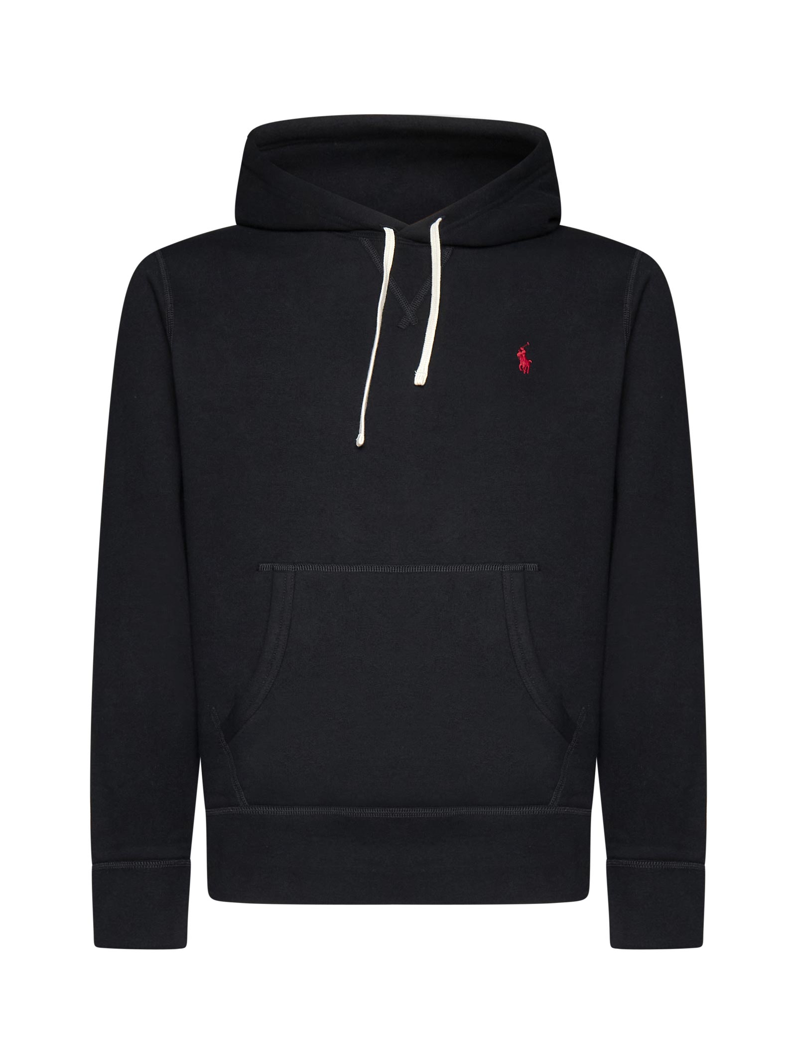 Embroidered Logo Hoodie — Black