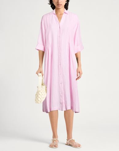 Easy Woman Midi dress Pink Size 6 Linen