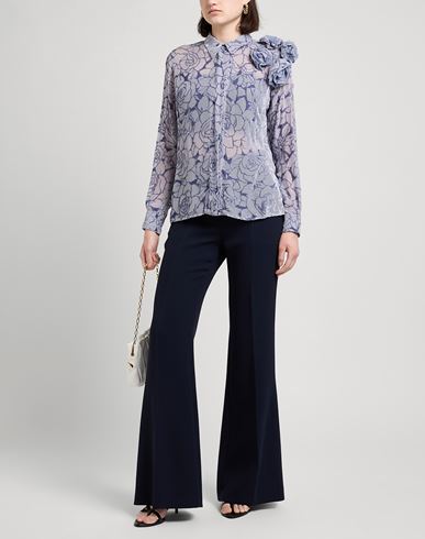 Elisabetta Franchi Woman Shirt Lilac Size 10 Viscose, Silk