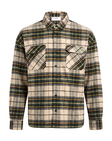 Man Shirt Beige Size M/L Cotton, Recycled cotton