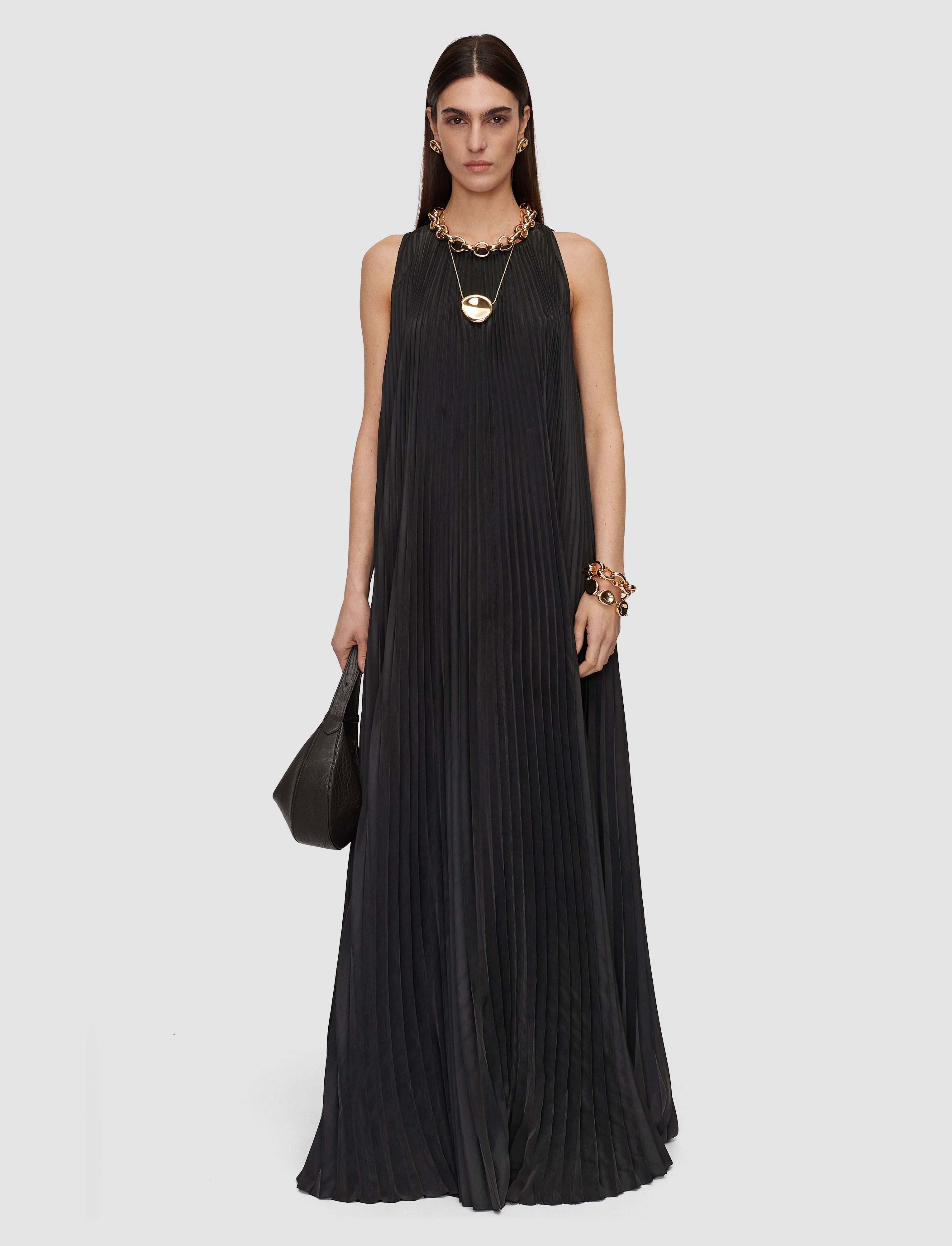 Chenes Silk Blend Pleated Dress - Regular / 32