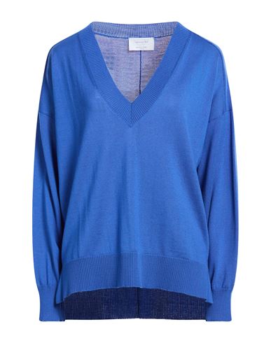 Collezione N_01 Woman Sweater Bright blue Size L Merino Wool