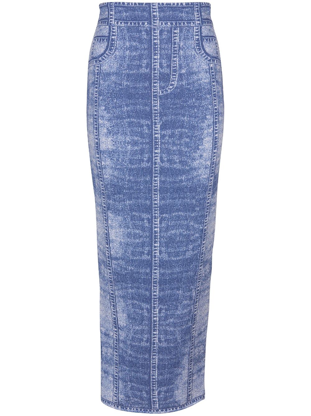 Denim midi skirt - Blue