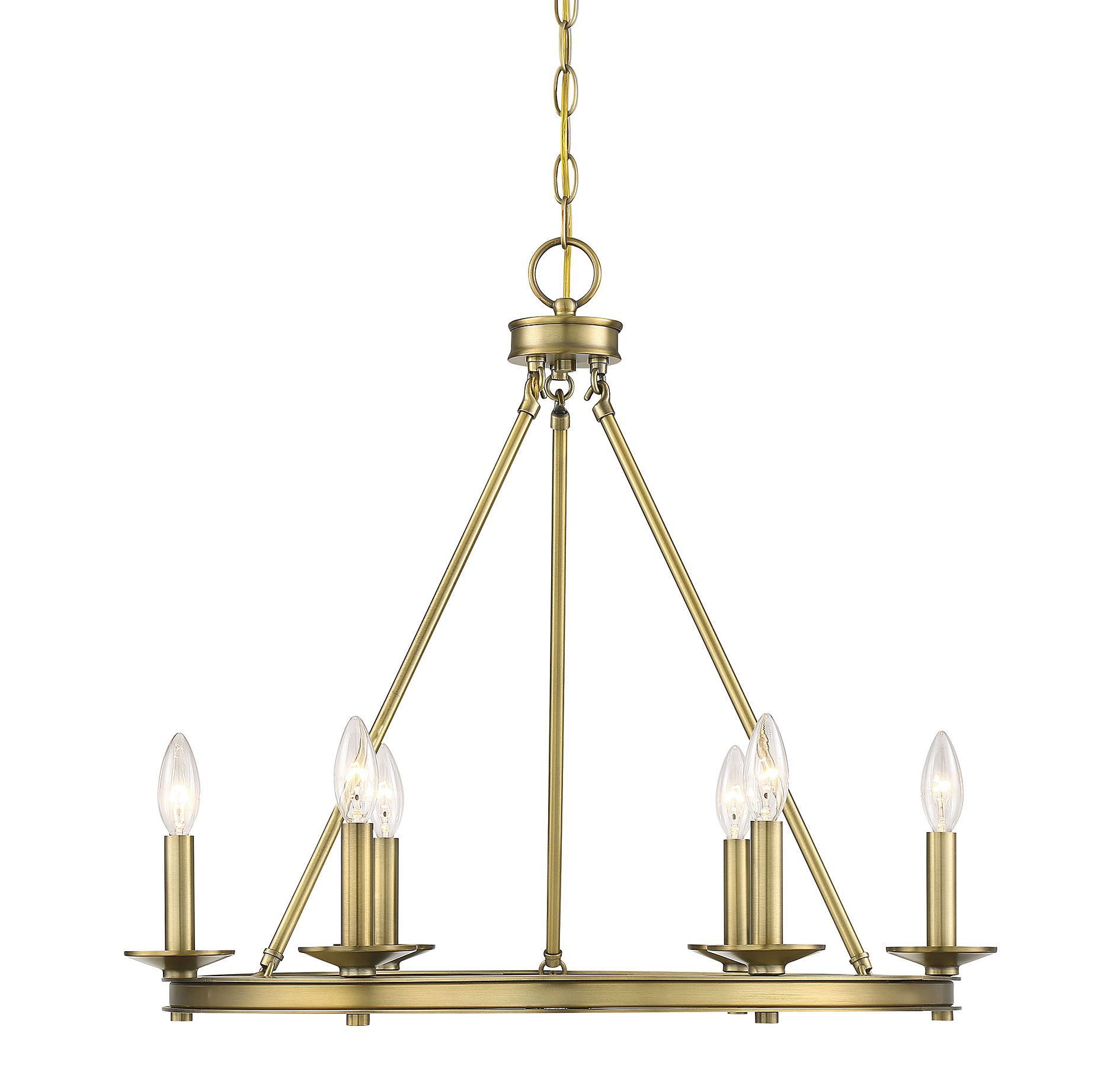 Savoy House Middleton 6-Light Chandelier in Warm Bras