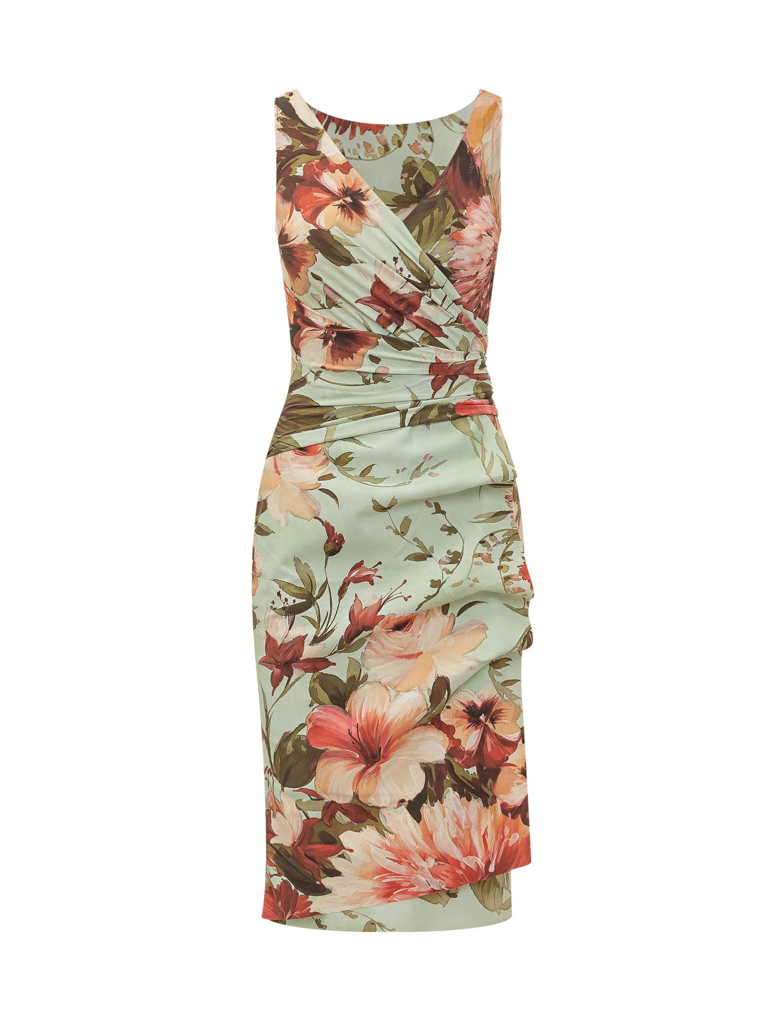 Mini Suit with Floral Print and Draped Details