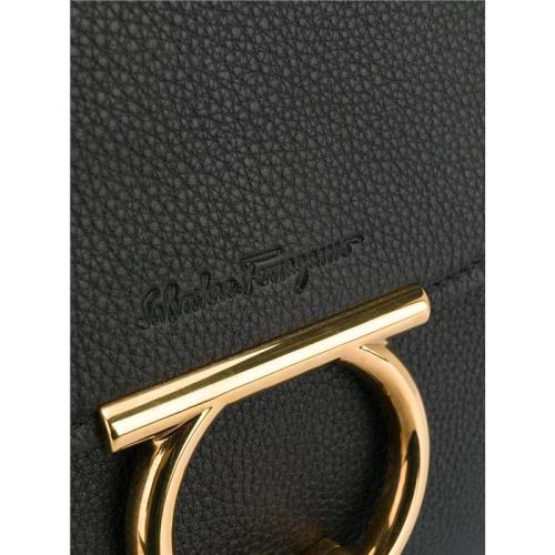 Gancini top-handle bag - Black