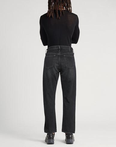 Acne Studios Man Jeans Black Size 30 Cotton, Cow leather