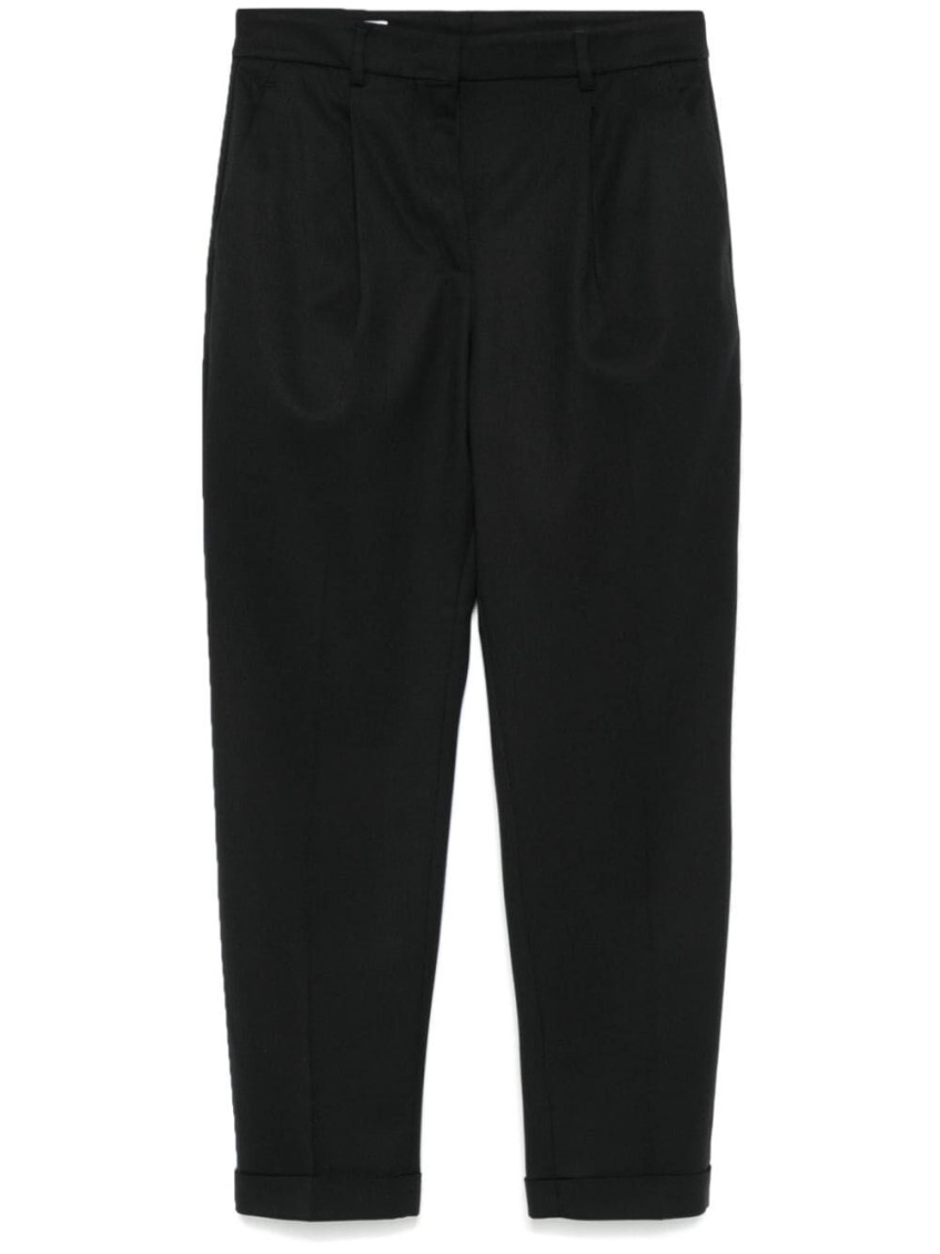 Black Cropped Trousers