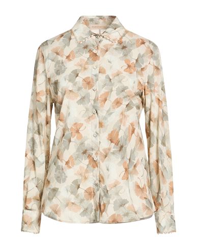 Woman Shirt Beige Size 8 Viscose, Elastane